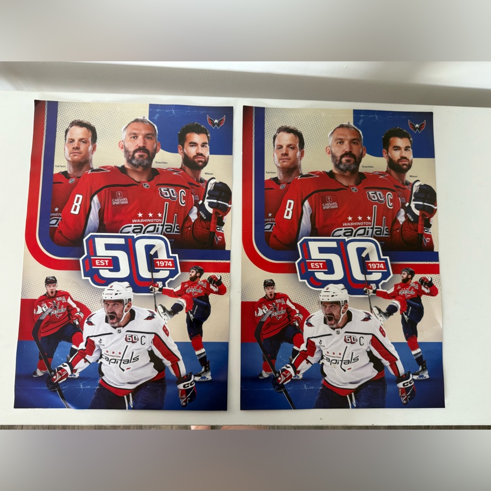 Washington Capitals 50th Anniversary Season Poster